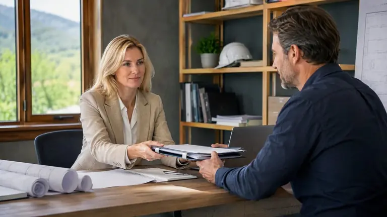 Owner preparing a provider brief – editorial image for “Internal Follow-Up or an External Debt Collection Agency in Texas?”.