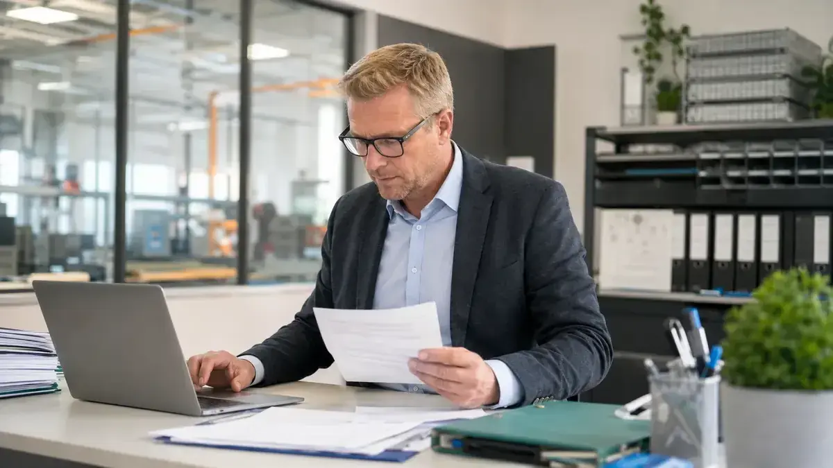 Abgleich einer Rechnung mit digitalen Buchungsdaten mit digitalem Rechnungsdokument – Symbolbild zum Beitrag „Forderungsmanagement mit E-Rechnung: Strukturierte Daten konsequent nutzen“.
