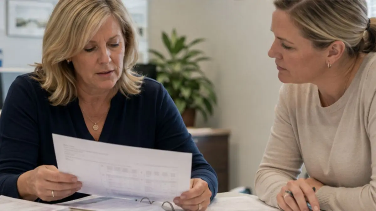 Technical services invoice meeting – editorial image for “Interest and Fees in California Small Business Collection Work”.