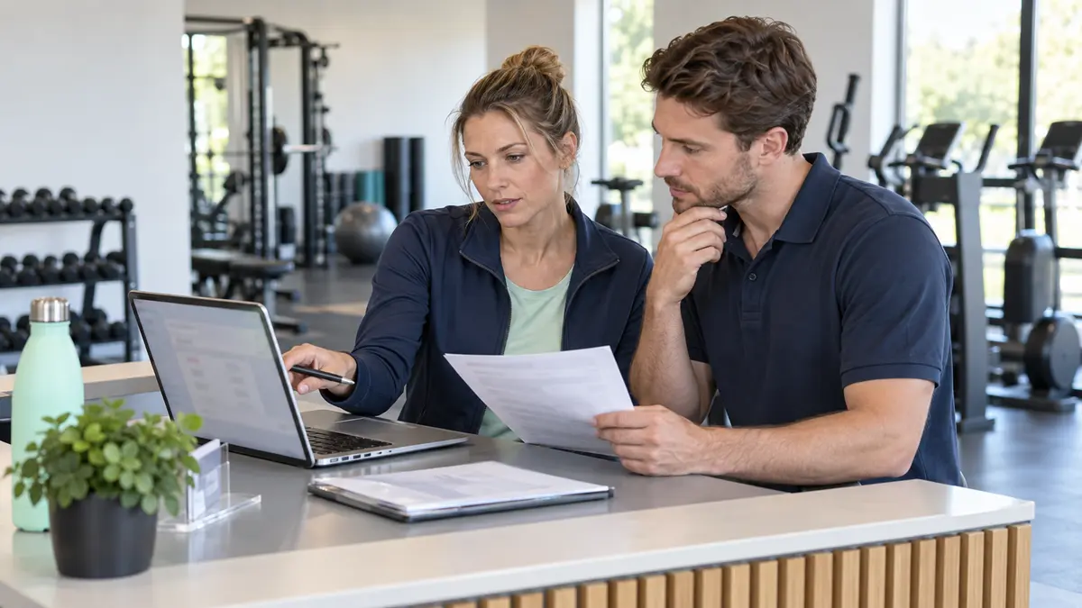 Fitnessstudios: Prüfung einer offenen Forderung anhand von Rechnung und Nachweisen – Symbolbild zum Beitrag „Mitgliedsbeiträge im Fitnessstudio offen: Verträge, Kündigungen und Rücklastschriften“.