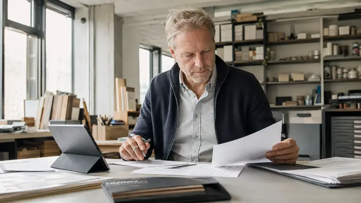 Abgleich einer Rechnung mit digitalen Buchungsdaten mit strukturierter Offene-Posten-Tabelle – Symbolbild zum Beitrag „Offene Posten Liste richtig aufbauen: Pflichtfelder und sinnvolle Zusatzdaten“.
