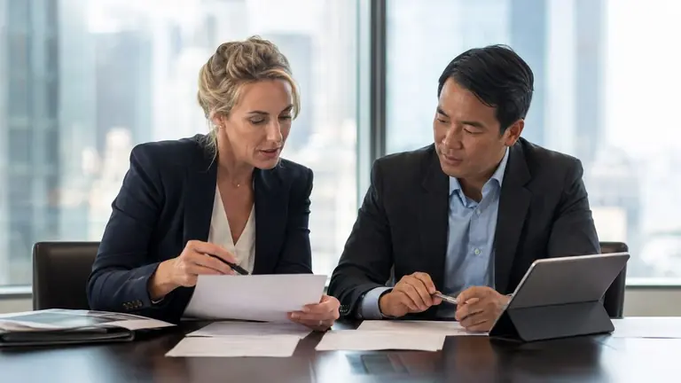 Contract documentation meeting – editorial image for “How to Outsource Collection Agency Work for a Texas Business”.
