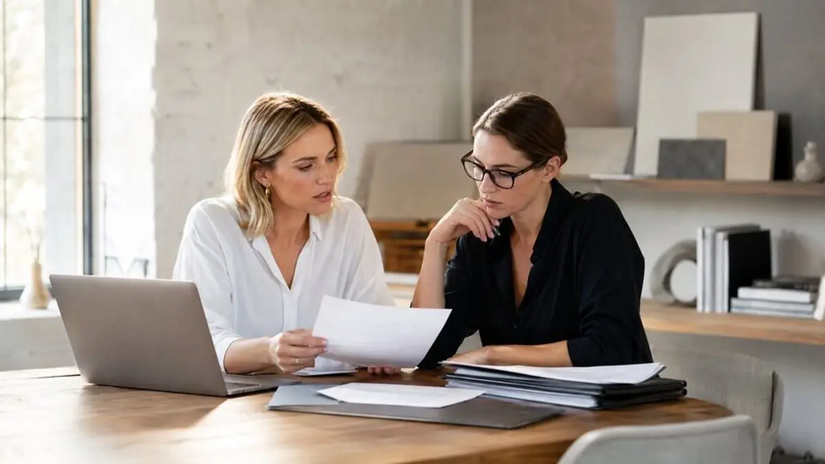 Warehouse receivables meeting – editorial image for “California Commercial Collection FAQ for 3rd-Party Search Variants”.
